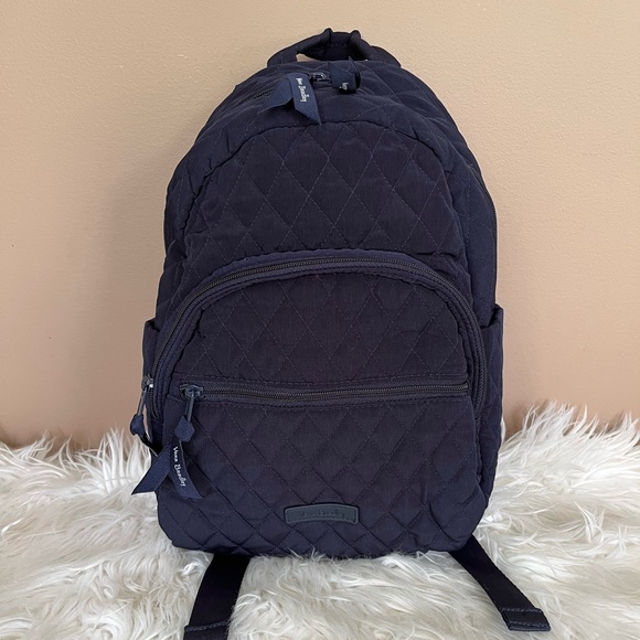 {Vera Bradley} Essential Compact Backpack in Microfiber Navy - NWT - Picture 2 of 8